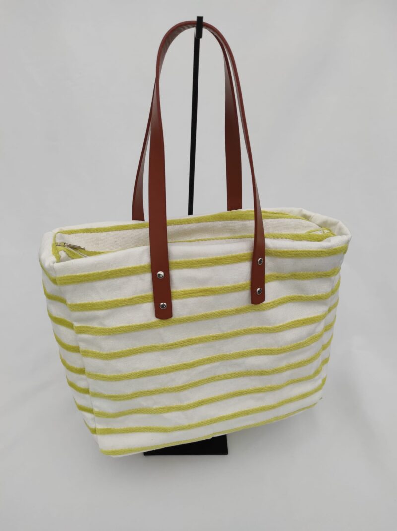 Lime & Tan medium Shopper - Afbeelding 2