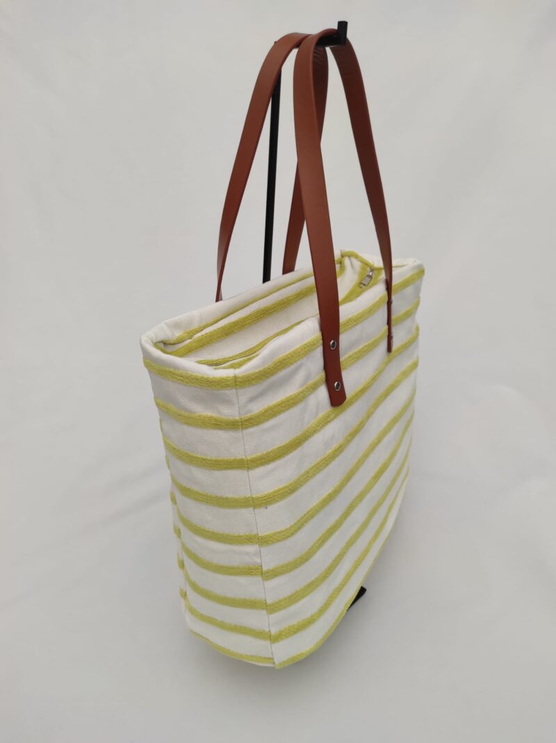 Lime & Tan medium Shopper - Afbeelding 4