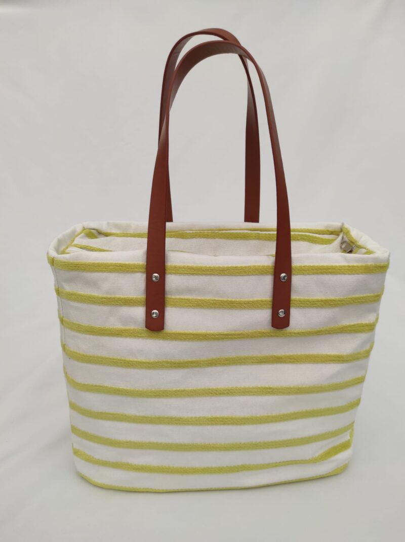 Lime & Tan medium Shopper