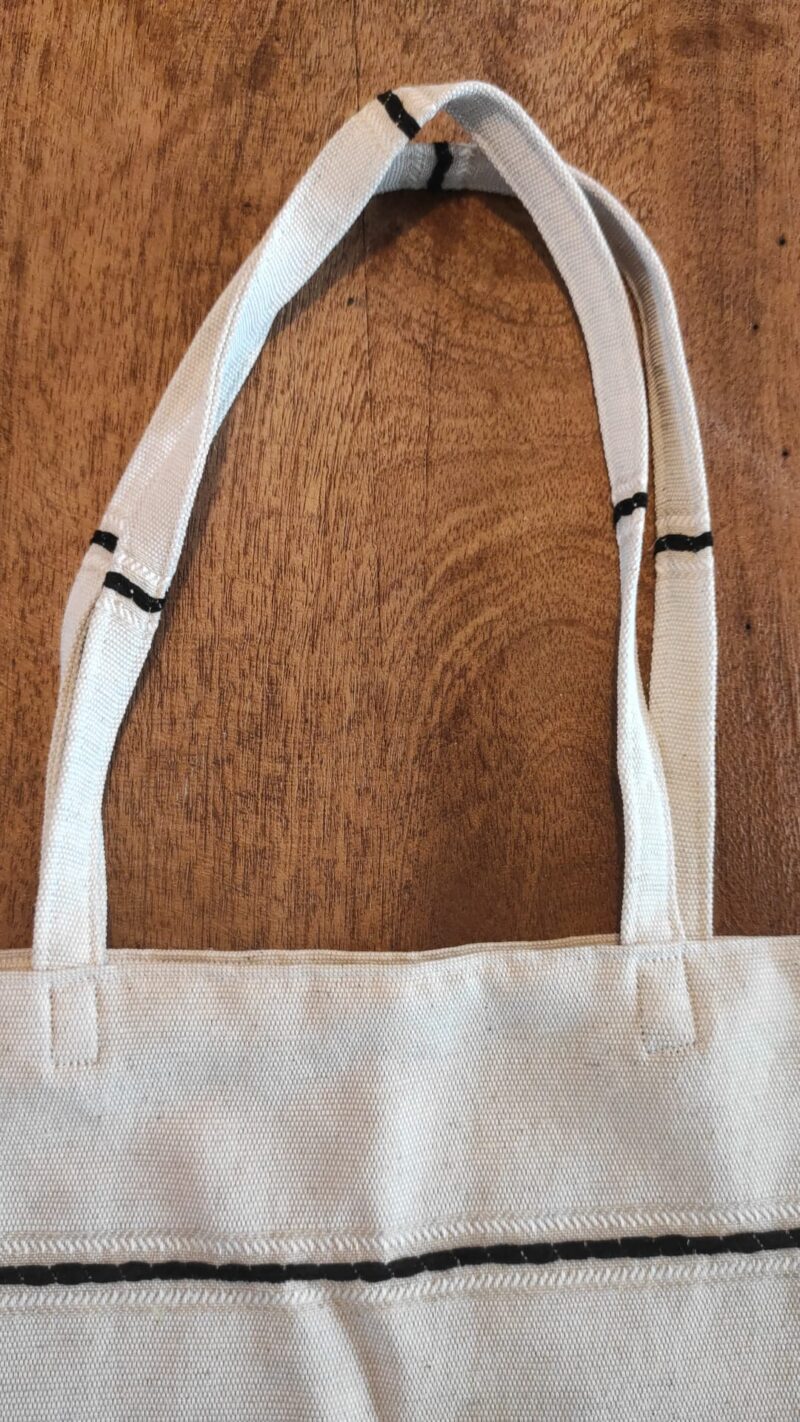 Lange hengsels canvas tas - Afbeelding 2